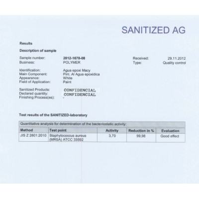 Certificado no toxicidad Agua Epox
