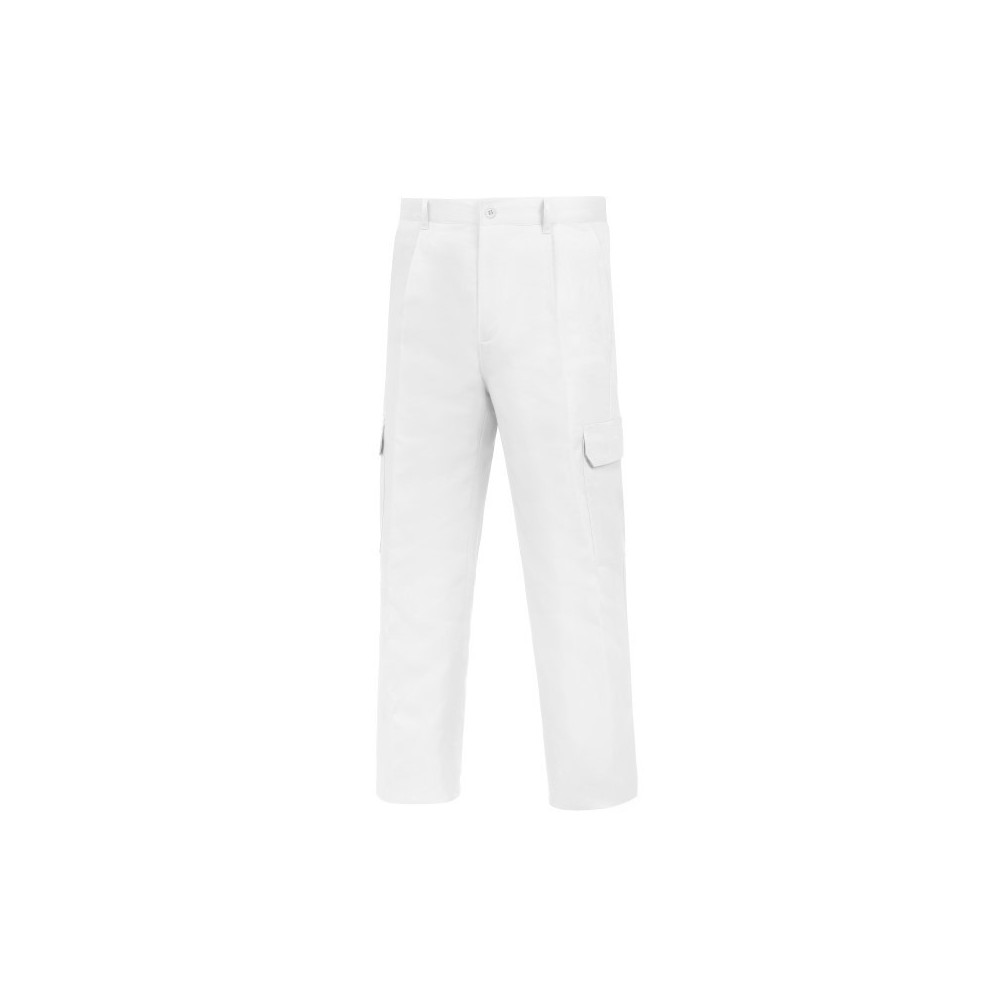 Pantalón Blanco Multibolsillos Pintor | Ropa de Trabajo