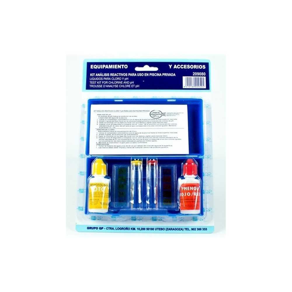 Kit D'analyse Piscine QUIMICAMP - Test Chlore Et PH, Facile à Utiliser Pour Entretenir Votre Bassin