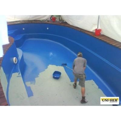 Ejemplo aplicación pintura piscinas