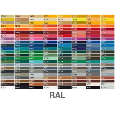 Colores RAL disponibles