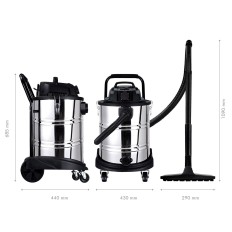 Aspirador Werku seco-húmedo 1400W  50 Lt.