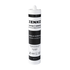 Masilla acrilica blanca Zenko cartucho 300 ml.