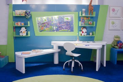 Escritorio Infantiles Azul Verde Blanco, Blog de la tienda de pinturas UNI-HER